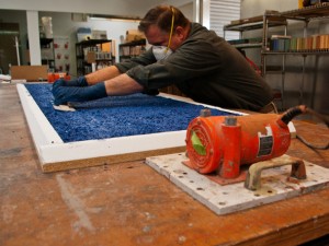 Casting Step 1.3 - Recycled Glass Countertops | CHENG Concrete Exchange