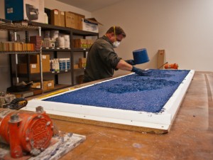 Casting Step 2.2 - Recycled Glass Countertops | CHENG Concrete Exchange