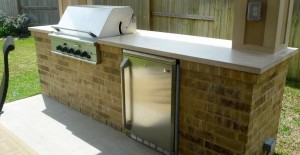 Outdoor Kitchen with Concrete Countertop - Stamped Artistry | Concrete Exchange