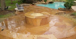 Outdoor Firepit - Stamped Artistry | Concrete Exchange