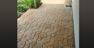 Stained Concrete Walk Way - Stamped Artistry | Concrete Exchange