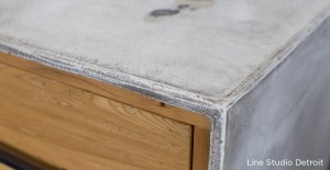 Concrete Dresser with Wood Drawers by Line Studios Detroit, MI | Concrete Exchange