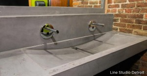 Concrete Integral Sink for the Bathroom by Line Studios Detroit, MI | Concrete Exchange