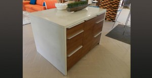 Wrap-Around Concrete Desk - Stamped Artistry | Concrete Exchange