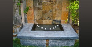 Exterior Concrete Water Feature, Jax Design Shop, San Diego, CA | Concrete Exchange